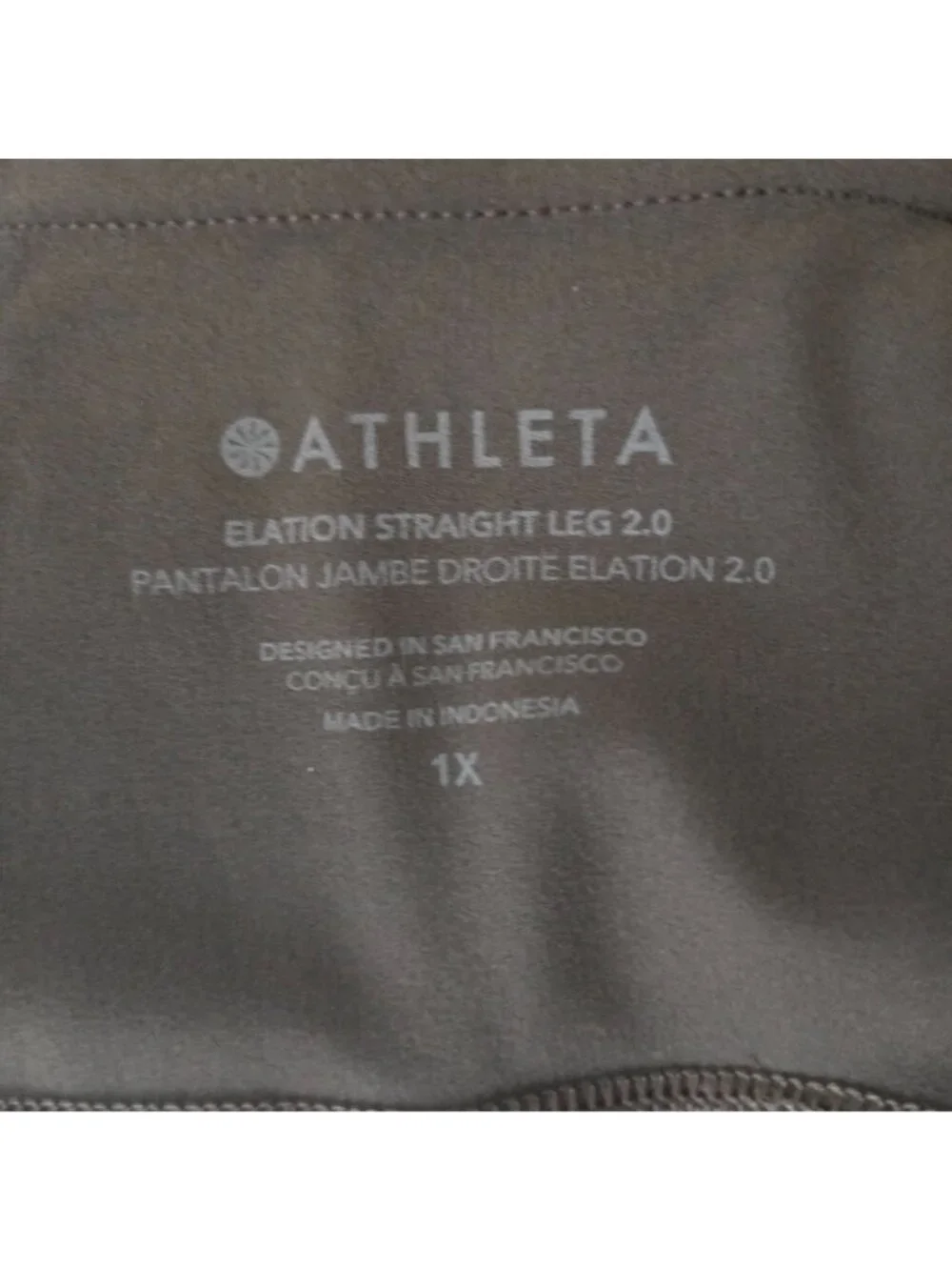 Athleta Straight Leg Legging Pant Black Stretchy Athletic Workout‎ Pull On Yoga